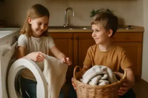 Bambini e senso di responsabilità: un compito domestico che fa la differenza senza stress
