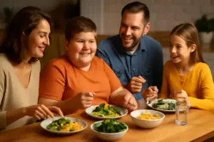 Prevenzione dell’obesità infantile con pasti familiari: il vantaggio che va oltre il cibo sano