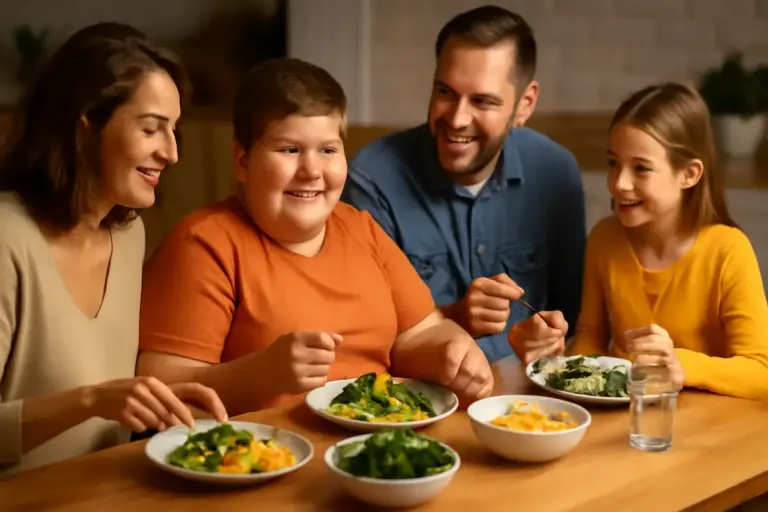 Prevenzione dell’obesità infantile con pasti familiari: il vantaggio che va oltre il cibo sano