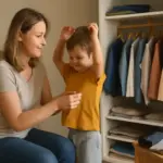 Vestirsi al mattino senza drammi: l’astuzia che velocizza la preparazione e insegna autonomia ai bambini