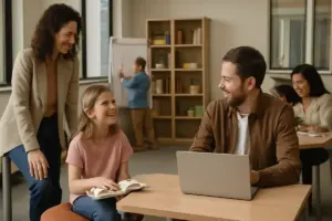 Organizzazione degli spazi comuni: piccolo cambiamento che aumenta la collaborazione tra grandi e piccoli