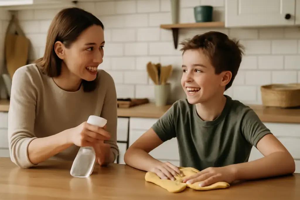Qual è il momento migliore per coinvolgere i figli nelle faccende domestiche? Scopri l’effetto positivo sulla loro autostima